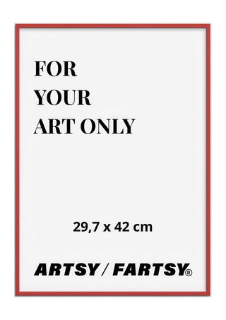 Rood houten frame 30x42 cm