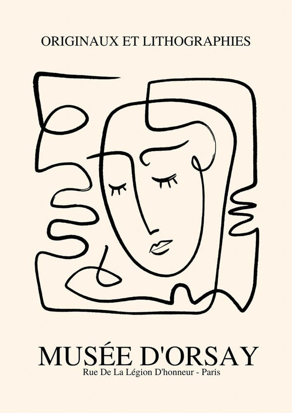 Picasso-geïnspireerde face imaginaires poster