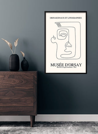 Picasso-geïnspireerde face impression poster