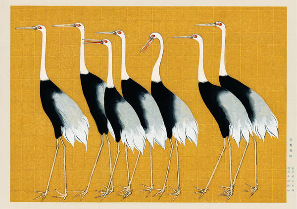 Affiche grues japonaises