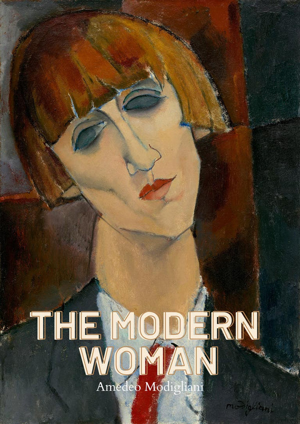 Poster of "Madame Kisling" by Amedeo Modigliani, 1917, featuring a stylized portrait of a woman with text overlay.