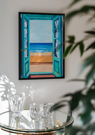 Ocean Views Through Turquoise Doors - Ohkimiko