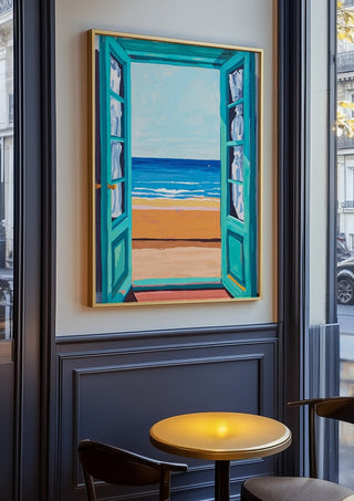 Ocean Views Through Turquoise Doors - Ohkimiko