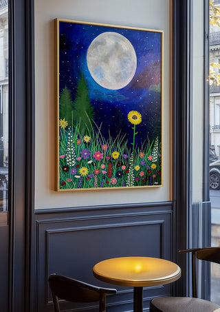Moonlit Wildflowers - Art By Biba