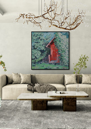 Red Shed in Blossom - Cristina Iacob