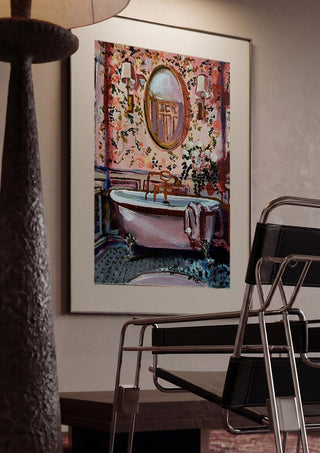 Pink chinoiserie bathroom - Mariam De Giorgio