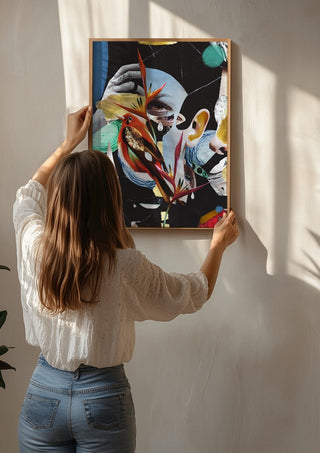 I've never woken up so early by Rocio Montoya being hung on a sunlit wall