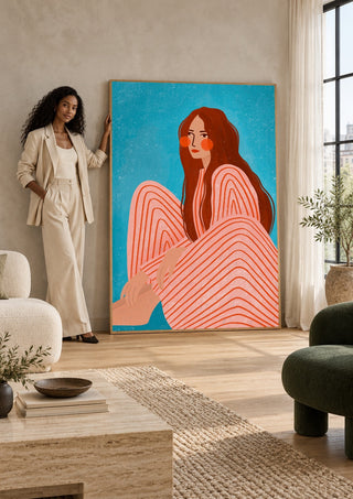 Serene Striped Woman - Bea Müller