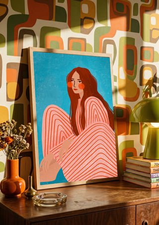 Serene Striped Woman - Bea Müller
