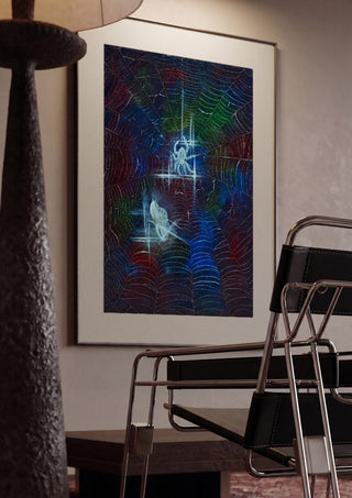 Trap by Zhan Snow framed in a dim room beside a tubular steel chair