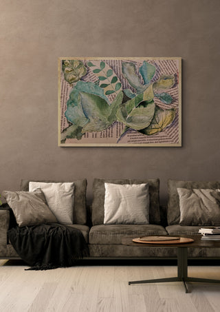 Leaves on Newsprint - RenataK