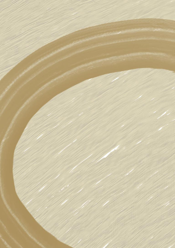 Abstract beige and tan circular brushstroke pattern, featured artwork for Clay Motion I - Yuli product page.