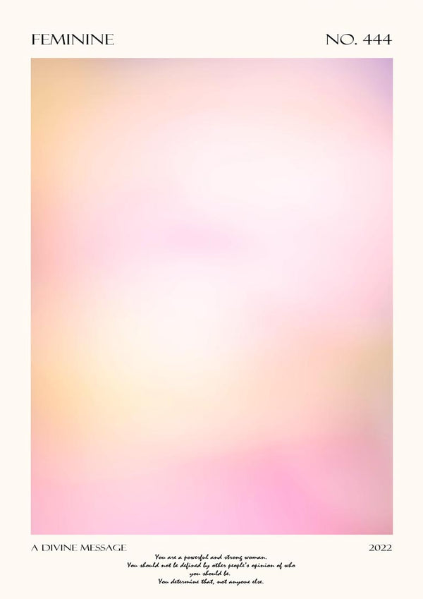 Soft pastel pink and yellow gradient background, representing the gentle elegance of Feminie.