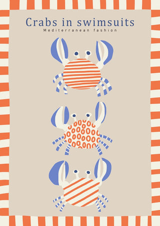 Crabes mignons en maillot de bain - Annick