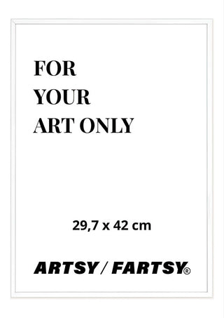 Wit houten frame 30x42 cm