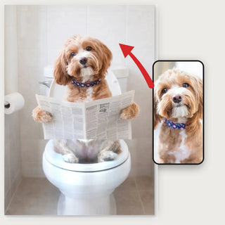 Pet on the Toilet - personaliseret plakat
