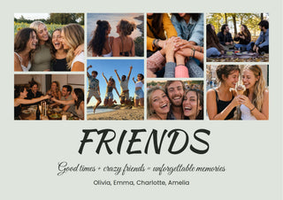 Friends personalised poster - sage