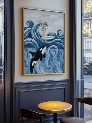 Surfeuse et orque - HUGO
