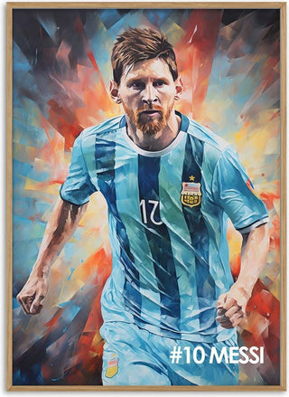 #10 Messi Football Poster