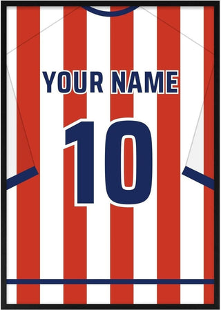 Atlético Madrid – Personalised Football Shirt Poster