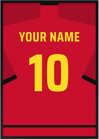 Belgium – Personalised Football Shirt Poster