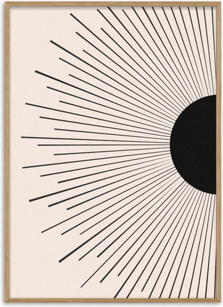 black sunrise kunst poster til stuen