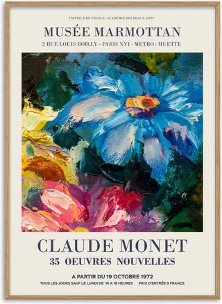 Claude Monet flower painting poster