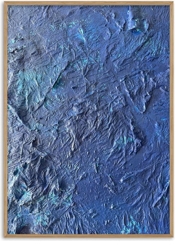 Das Meer by Sophie Schillen - a thick blue impasto surface with turquoise breaking through