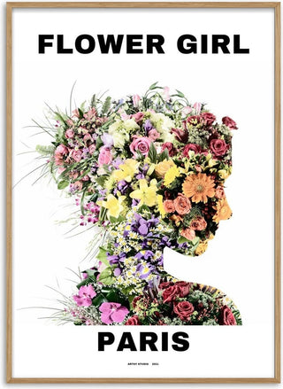 Flower Girl in Paris Poster