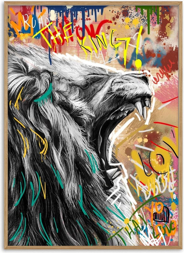 Affiche Lion graffiti no. 1