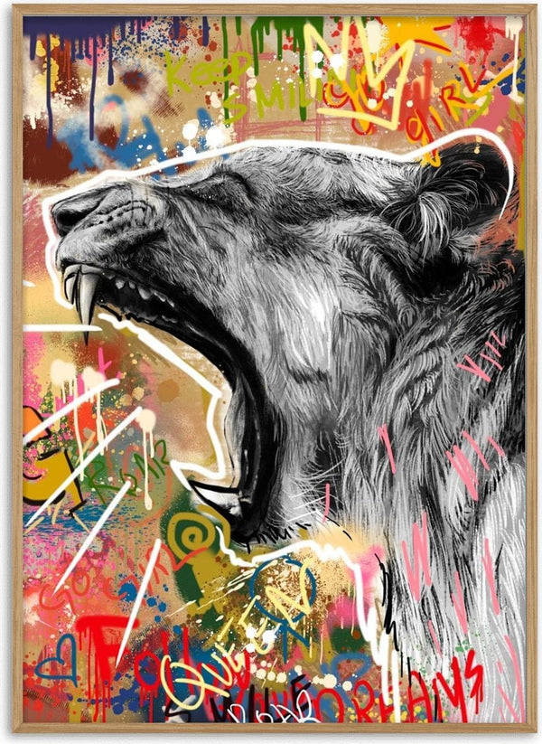 Graffiti Lion no. 2 poster