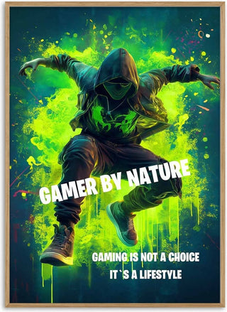 Grøn Gamer by Nature Plakat