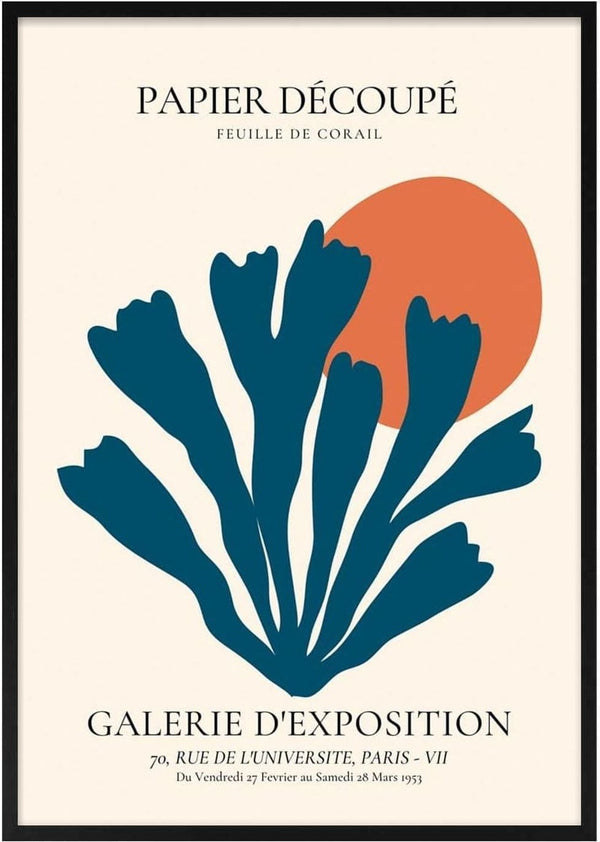 Poster Corail bleu Découpe