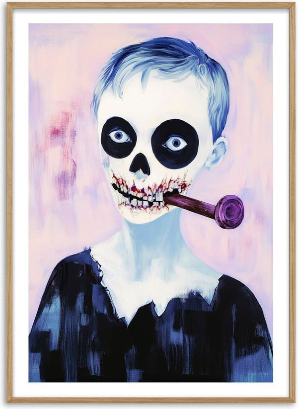 Illustration of a person with a skull face and pipe, from the My Pipe - Martin Zen product page.