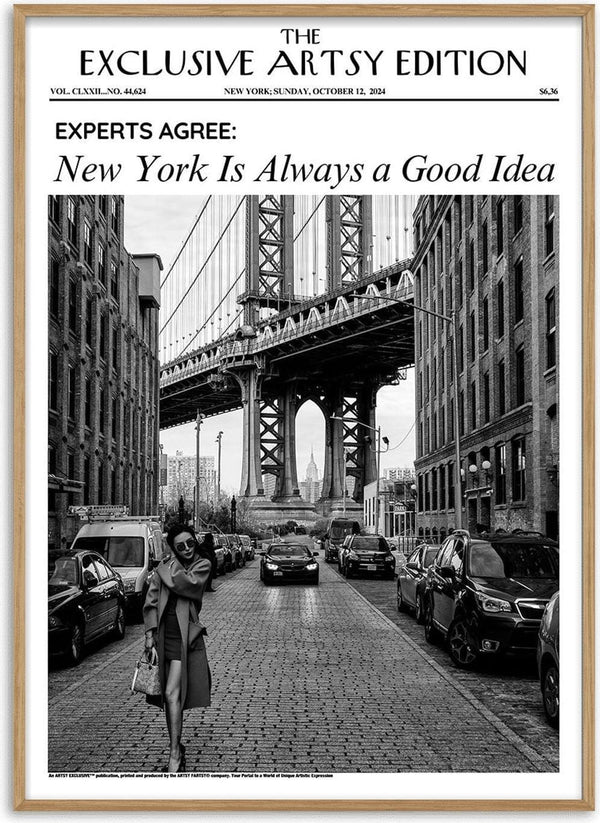 Black and white photo of a woman walking under Manhattan Bridge, featured in New York Always Artsy Edition.