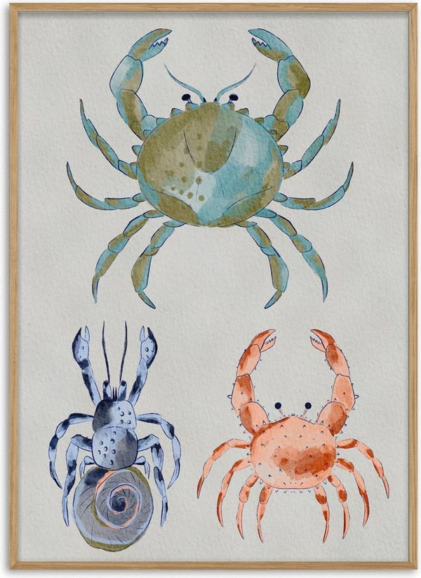 Aquarel van Oceaankrabben - Nikita Jariwala