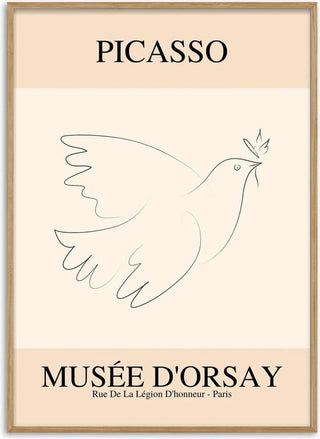 Picasso Inspired bird of peace poster
