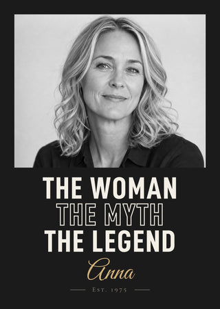 The Woman, The Myth, The Legend personalised photo poster – Charcoal
