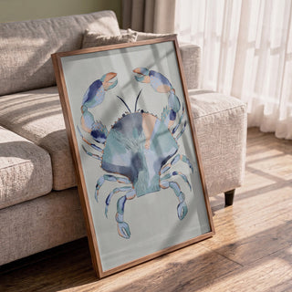 Schilderij van blauwe kustkrab - Nikita Jariwala