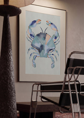 Schilderij van blauwe kustkrab - Nikita Jariwala