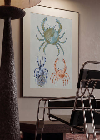 Aquarel van Oceaankrabben - Nikita Jariwala