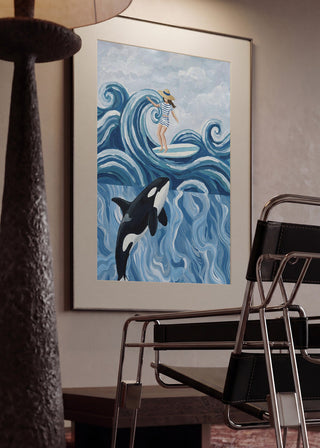 Surfeuse et orque - HUGO