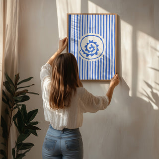 Blauwe gestreepte schelp - Treechild