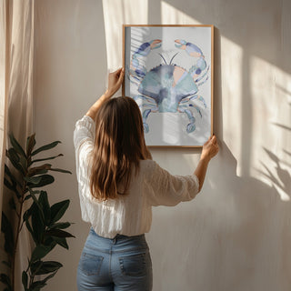 Schilderij van blauwe kustkrab - Nikita Jariwala